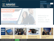 Tablet Screenshot of mwse.edu.pl